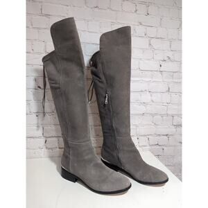 Juicy Couture Black Label Gray Suede Women's Britantia Over The Knee Boots Sz 8